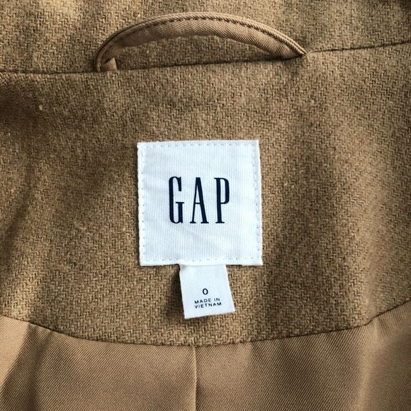 Gap Beige/Tan Wool Blazer Jacket - Picture 8 of 10